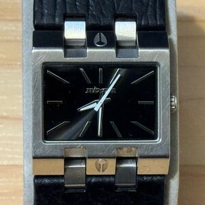 Nixon The Big Rig "Nice Ride" Leather Chain Band Men's Analog Watch RUNS *READ*